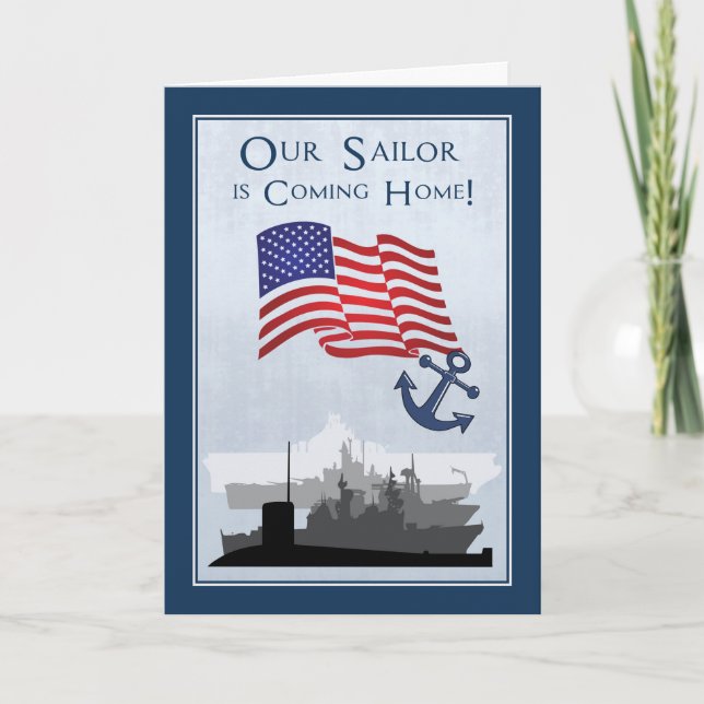 Rückkehr von der Ankündigung der Marine mit Schiff (Vorderseite)