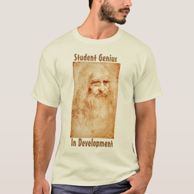 RÜCKKEHR ZU SCHULE-T - SHIRT - DA VINCI - STUDENTE (Vorderseite)