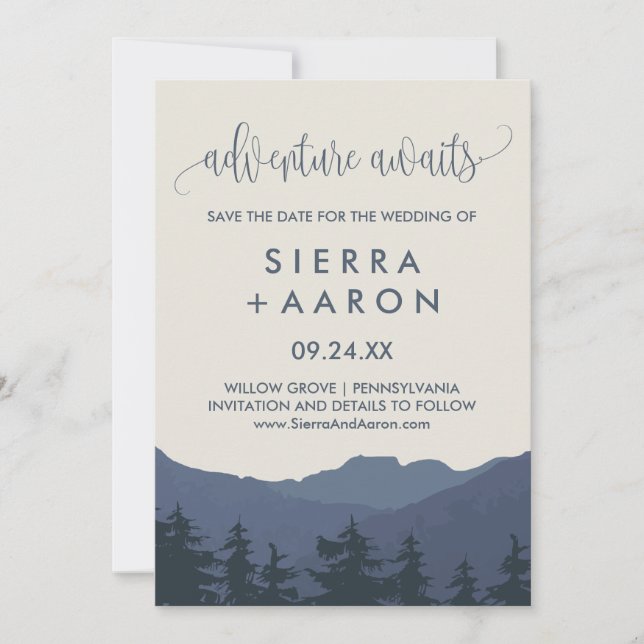 Rückkehr zum Erlebnis der Berge Save The Date (Vorderseite)