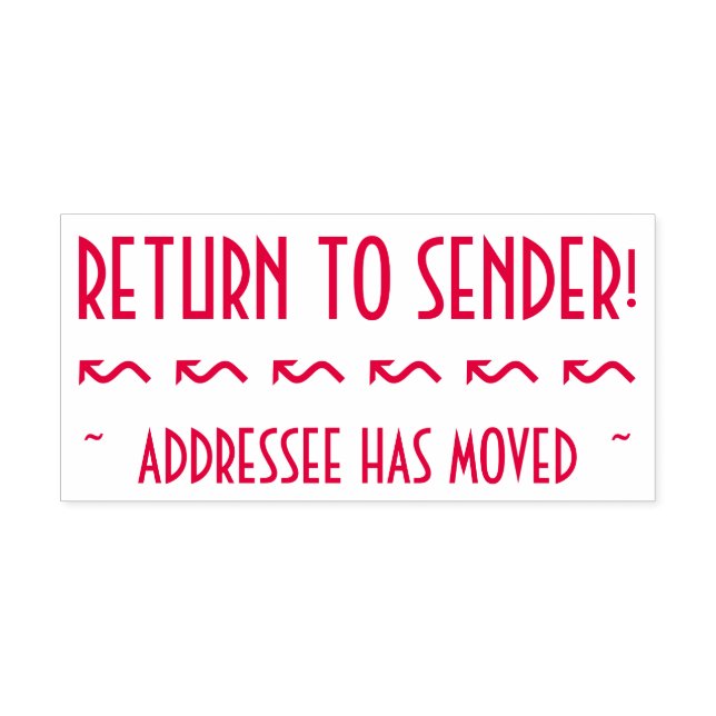 "RÜCKKEHR ZUM SENDER!", "ADDRESSEE HAT SICH BEWEGT PERMASTEMPEL (Design)