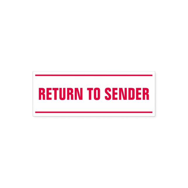 "RÜCKKEHR ZUM SENDER" + feste Linien Permastempel (Design)