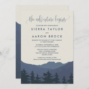 Rückkehr zur Hochzeit des Bergabenteuers Einladung