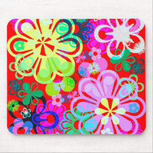 RÜCKKEHR ZUR SCHULE - BLUME POWER PSYCHEDELIC MOUS MOUSEPAD
