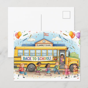 Rückkehr zur Schule Freunde Postkarte