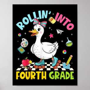Rückkehr zur Schule Gans rollt in die vierte Klass Poster