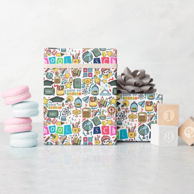 Rückkehr zur Schule Geschenkpapier (Babyparty)