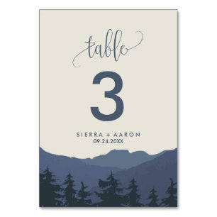 Rückkehr zur Tischnummer der Berge