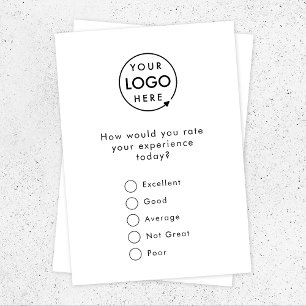 Rückmeldung Umfrage Logo Modern Minimalistisch Begleitkarte