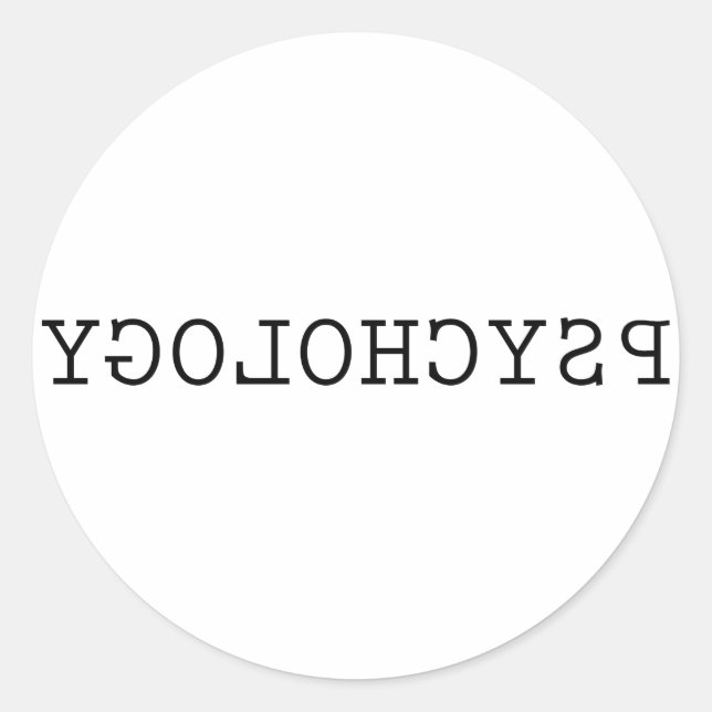 Rückpsychologie Runder Aufkleber (Vorderseite)