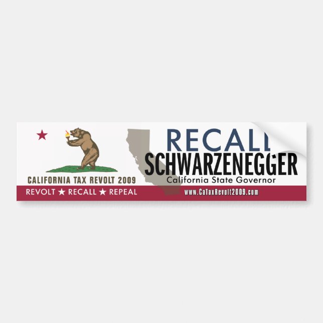 Rückruf Schwarzenegger Autoaufkleber (Vorne)