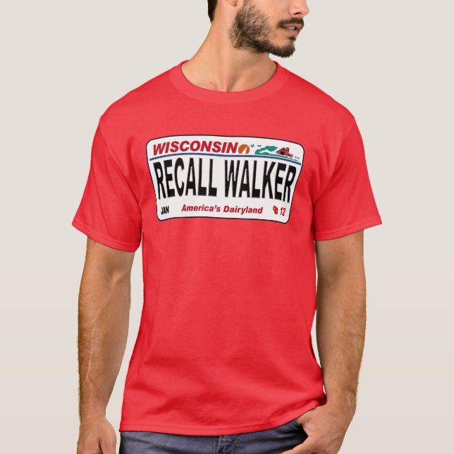 Rückruf-Wanderer - Kfz-Kennzeichen-Entwurf T-Shirt (Vorderseite)