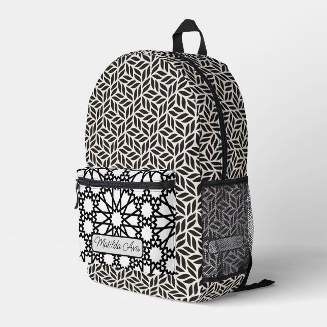 Rucksack drucken - B/W-Star personalisieren (Rückseitige Ecke Rechts)