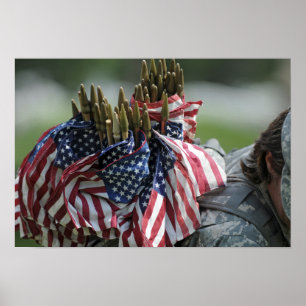 Rucksack eines Soldaten der Armee Poster