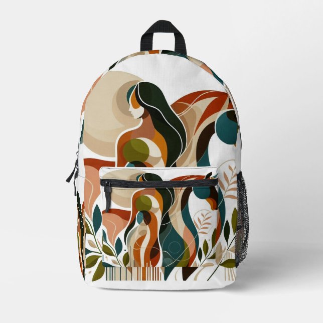 Rucksack für abstraktes Pferd und Frauen (Vorderseite)