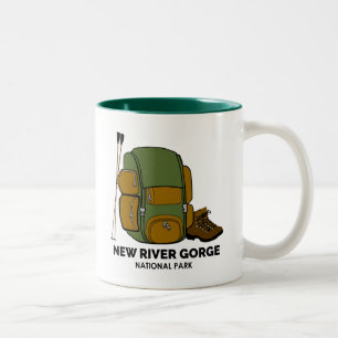 Rucksack für den Nationalpark der New River Gorge Zweifarbige Tasse