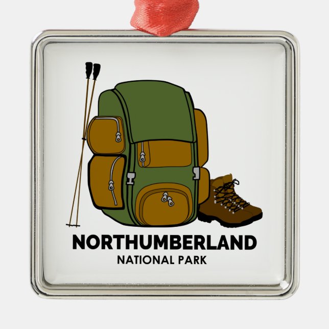 Rucksack für den Nationalpark Northumberland Ornament Aus Metall (Vorne)