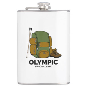 Rucksack für den Olympischen Nationalpark Flachmann
