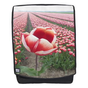 Rucksack für Erwachsene auf Tulips: rot und weiß