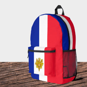 Rucksack für französische Flaggen, Emblem und Bag 