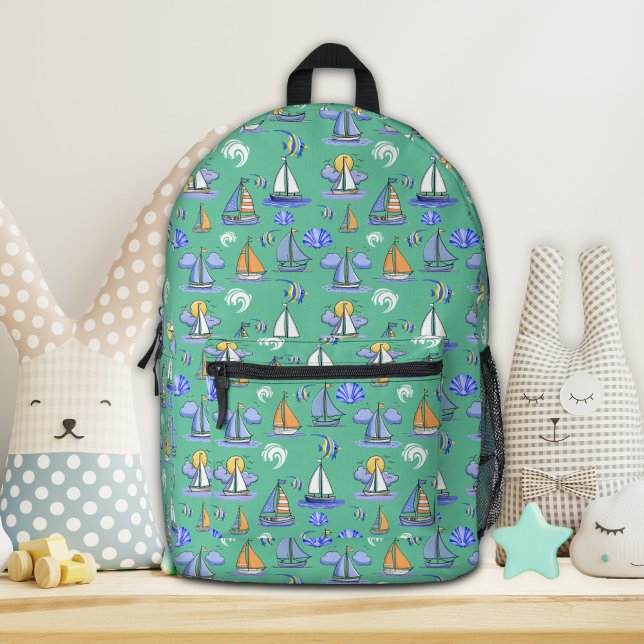 Rucksack für grünes Segelboot (Von Creator hochgeladen)