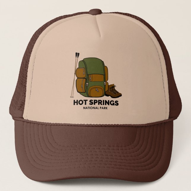 Rucksack für Hot Springs-Nationalparks Truckerkappe (Vorderseite)