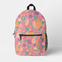 Rucksack für Lila Wildblume und rosa