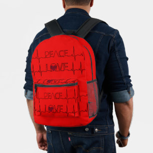 Rucksack für Red Heart Peace Liebe