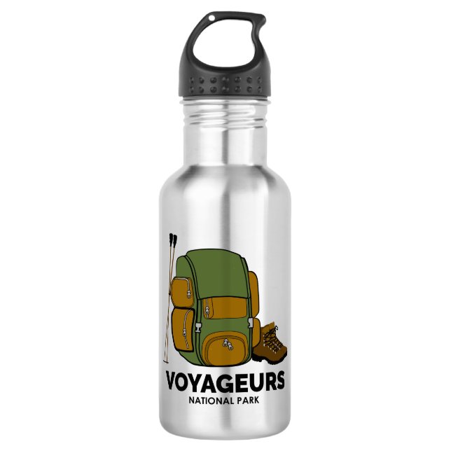 Rucksack für Voyageurs Nationalpark Edelstahlflasche (Vorderseite)