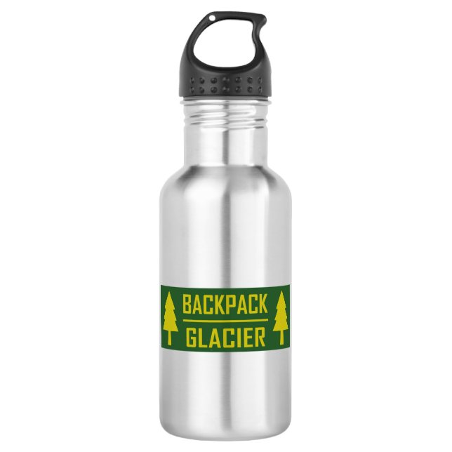 Rucksack-Gletscher Edelstahlflasche (Vorderseite)
