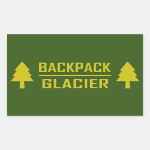 Rucksack-Gletscher Rechteckiger Aufkleber