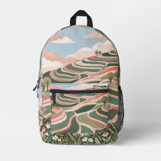 Rucksack im Volkskunststil – Reisterrassen-Design