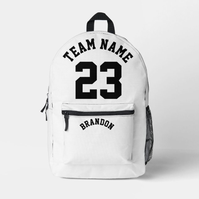 Rucksack Kinder Basketball Sport Schule B & W alle (Vorderseite)