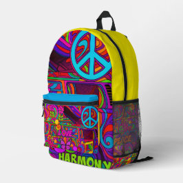Rucksack, Liebe und Harmonie Bedruckter Rucksack