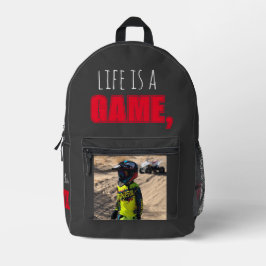 Rucksack "LIFE IST EIN SPIEL, SPIEL ZU GEWINNEN" B