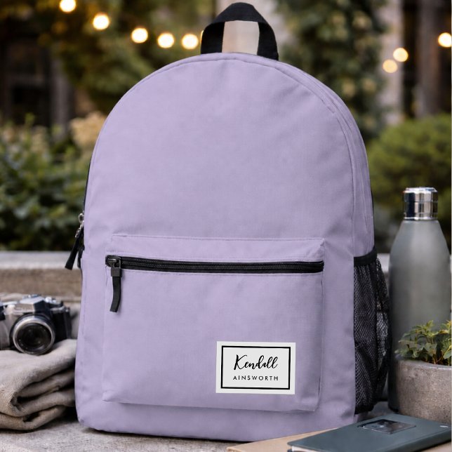 Rucksack | Maßgeschneiderter Namenspatch Retro-Sch (A minimalist personalized backpack that keeps everyday essentials organized in style)