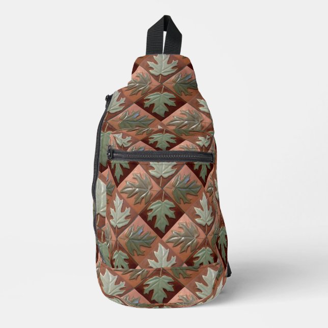 Rucksack mit Ahornblattfliesen (Vorderseite)