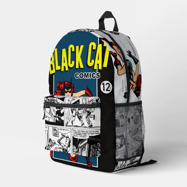 Rucksack mit Black Cat Comics aus den 1940ern (Rückseitige Ecke Rechts)