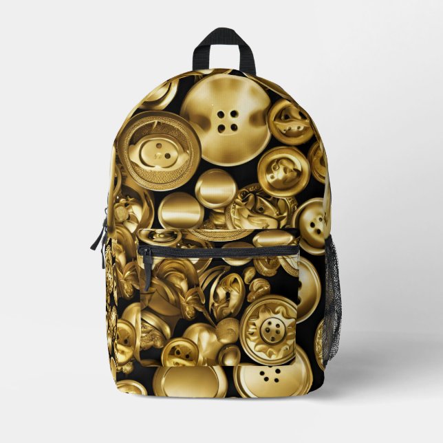 Rucksack mit Goldknöpfen (Vorderseite)