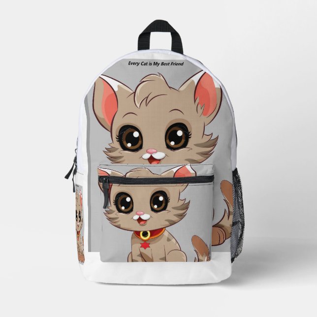 Rucksack mit niedlichem Katzenbild (Vorderseite)