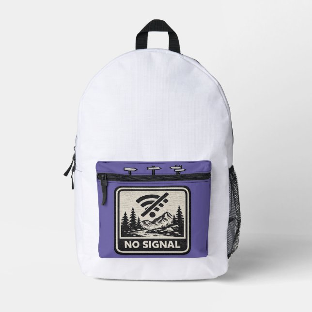 Rucksack mit No Signal Grafik (Vorderseite)