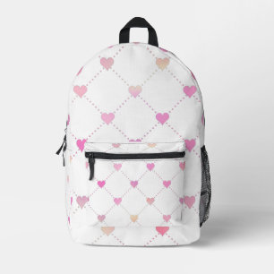 Rucksack mit rosa Herz Muster – süßes Diamantgitte