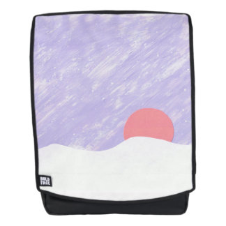 Rucksack mit Sonnenuntergang