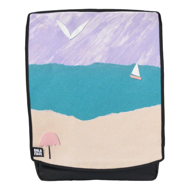 Rucksack mit Strand- und Ocean-Design (Vorderseite)