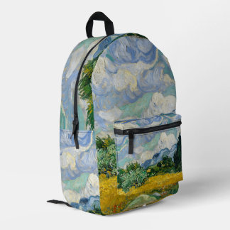 Rucksack mit Van Goughs Weizenfeld mit Zypressen