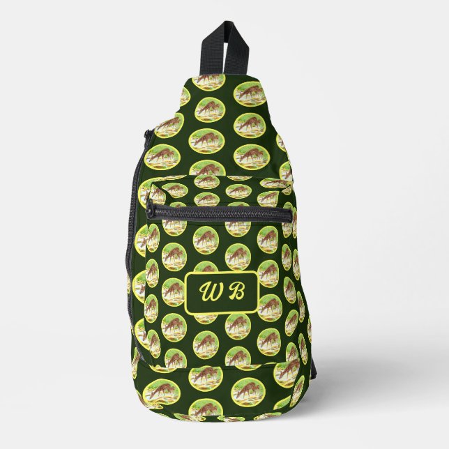 Rucksack mit Waldszene mit Reh und Kitz (Vorderseite)