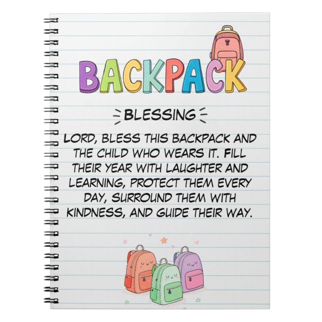 Rucksack-Notebook Notizblock (Vorderseite)