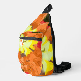 Rucksack : Orange Gelbe Blume .
