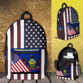 Rucksack Pennsylvania, Vintage amerikanische Flagg