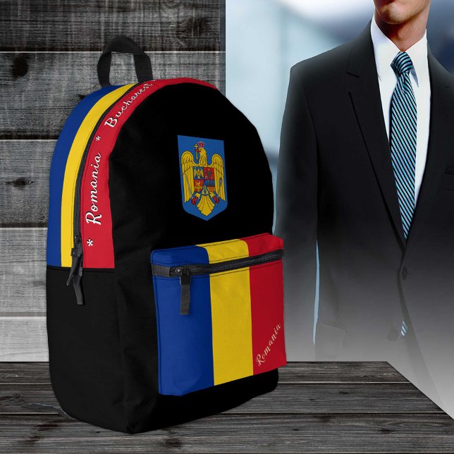 Rucksack, Rumänien, Patriot schwarz Bedruckter Rucksack (Von Creator hochgeladen)