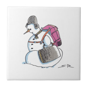 Rucksack Snowman kleine Keramik Kachel